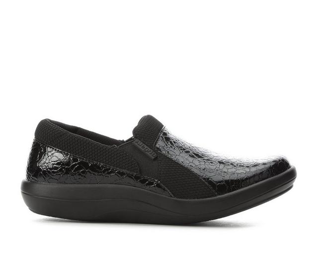 Women's ALEGRIA Duette Slip Resistant Slip-On Shoes in Flourish Black color