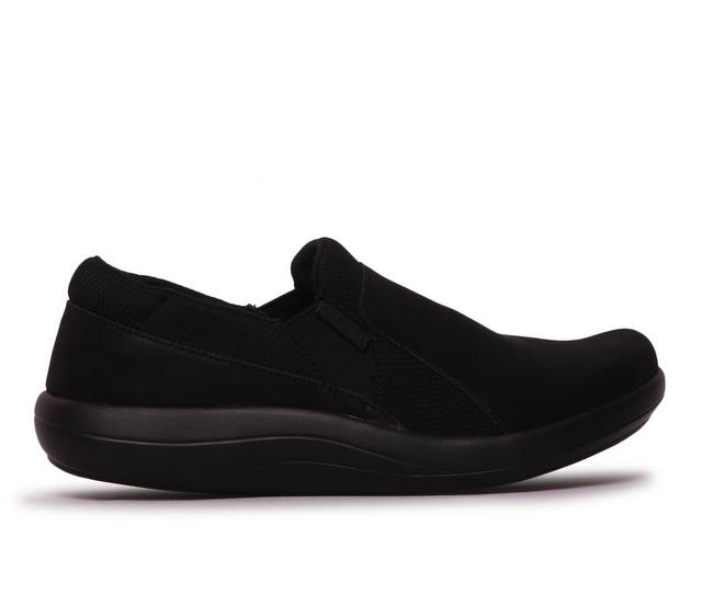 Women's ALEGRIA Duette Slip Resistant Slip-On Shoes in Black color