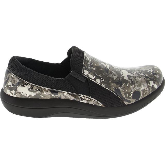 Women's ALEGRIA Duette Slip Resistant Slip-On Shoes in Pewter color