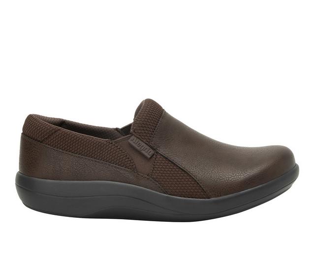 Women's ALEGRIA Duette Slip Resistant Slip-On Shoes in Fudge color