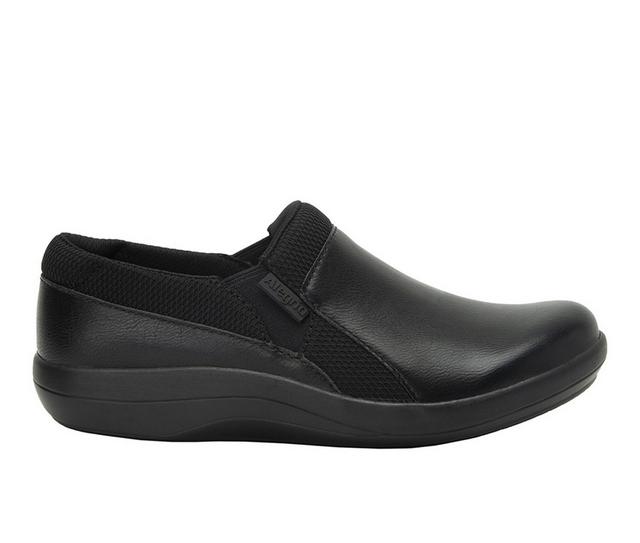 Women's ALEGRIA Duette Slip Resistant Slip-On Shoes in Jet Black color