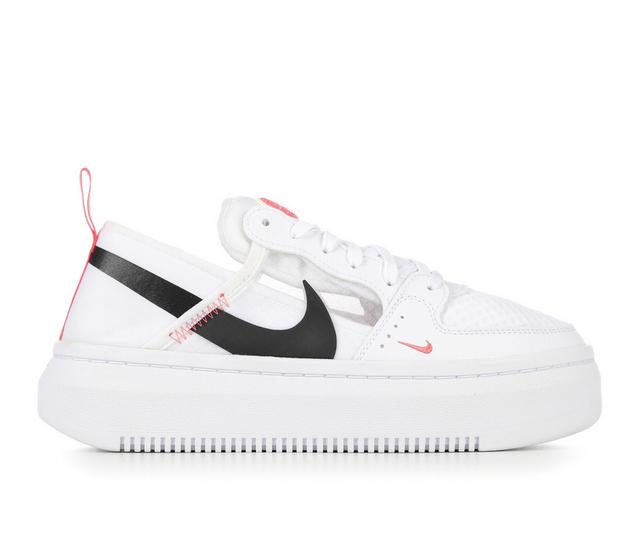 Women's Nike Court Vision Alta Txt Platform Sneakers in White/Coral 103 color