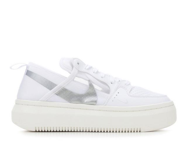 Women's Nike Court Vision Alta Txt Platform Sneakers in White/Silver color
