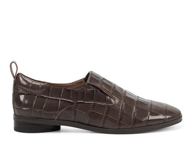 Women's Aerosoles Sutton Loafers in Brown Croco color