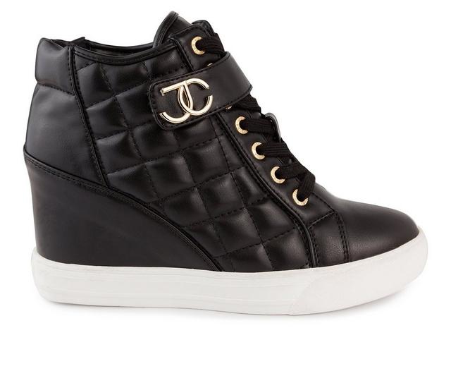 Women's Juicy Journey Wedge Sneakers in Black color