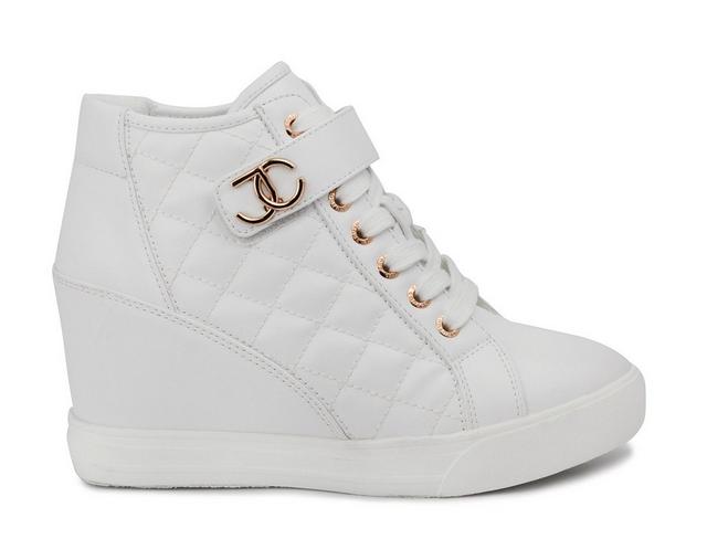 Women's Juicy Journey Wedge Sneakers in White color