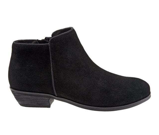 Women's Softwalk Rocklin Booties in Black Suede color