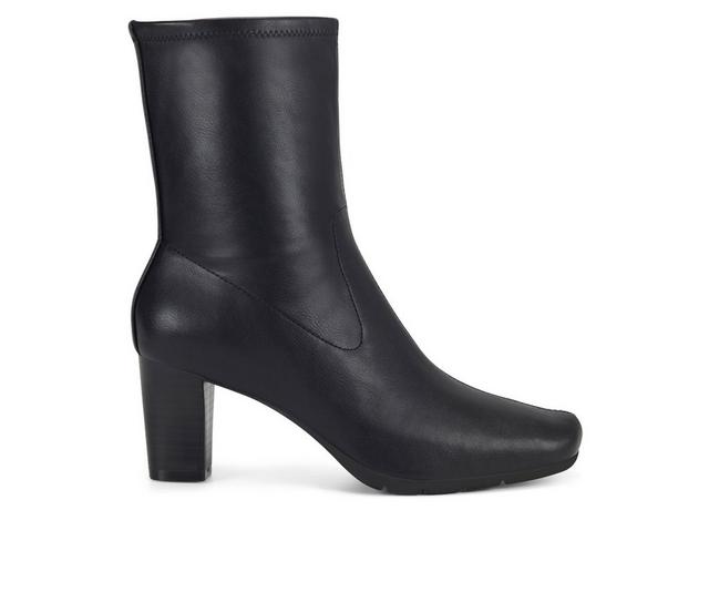 Women's Aerosoles Cinnamon Heeled Booties in Black color