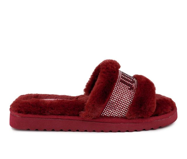 Juicy Halo Slippers in Burgundy color