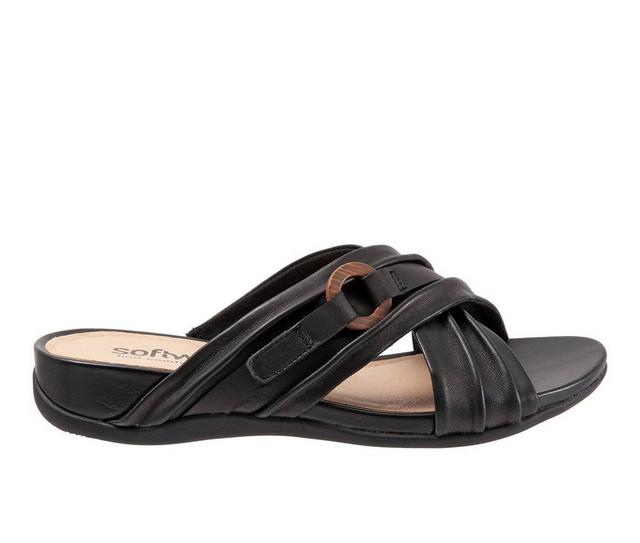 Women's Softwalk Taza Sandals in Black color