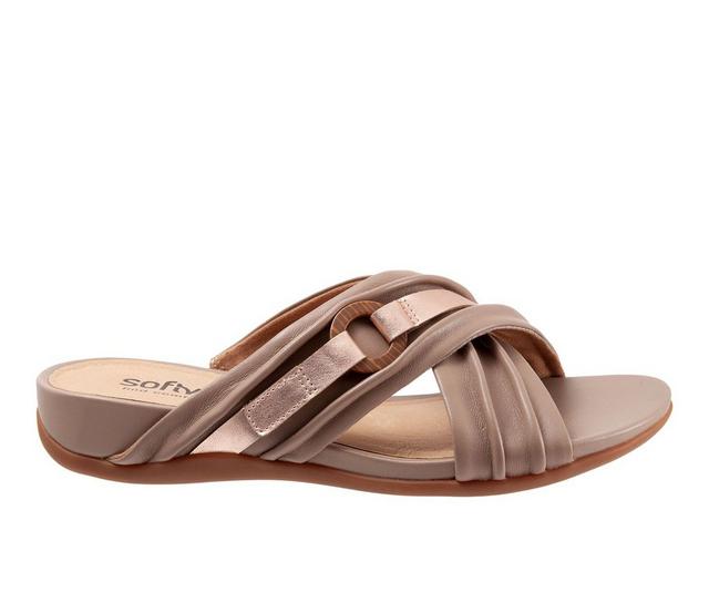 Women's Softwalk Taza Sandals in Taupe Combo color