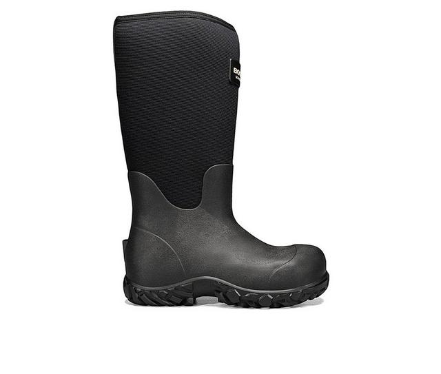 Men's Bogs Footwear Workman 17" Comp Toe Work Boots in Black color