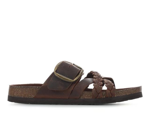 Women's White Mountain Healing Footbed Sandals in Brown color