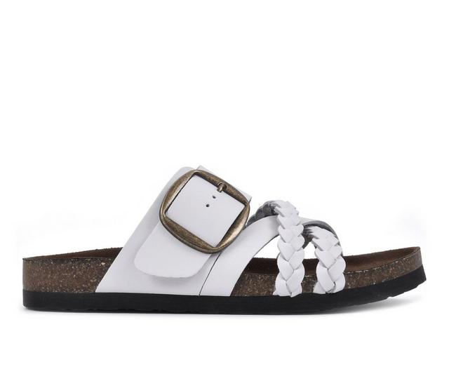 Women's White Mountain Healing Footbed Sandals in White color