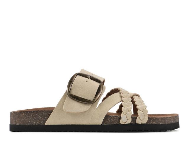 Women's White Mountain Healing Footbed Sandals in Butter Cream color