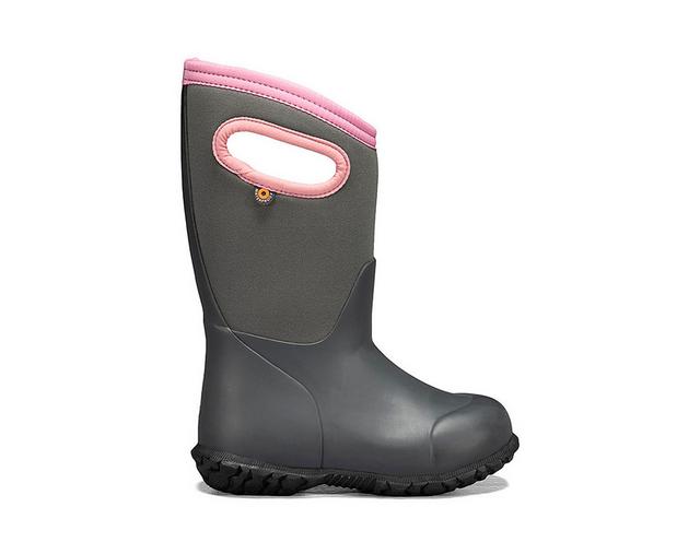 Kids' Bogs Footwear Little Kid & Big Kid York Solid Eco-Friendly Rain Boots in Gray color