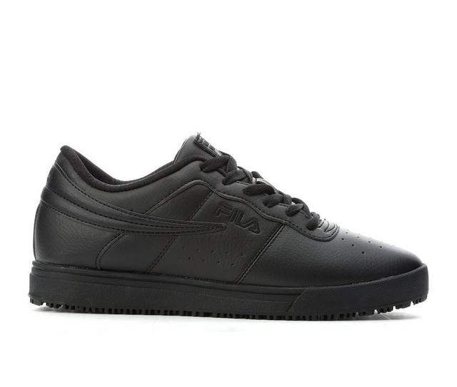 Men's Fila Vulc 13 Low Slip Resistant Shoes in Black color