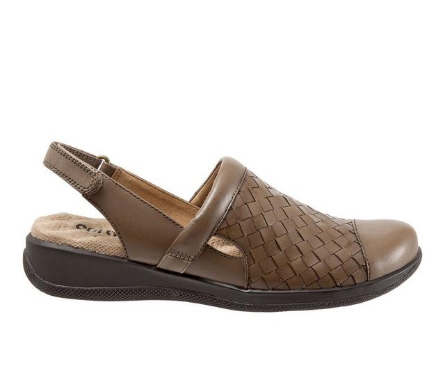 Women's Softwalk Salina Woven Flats in Stone color