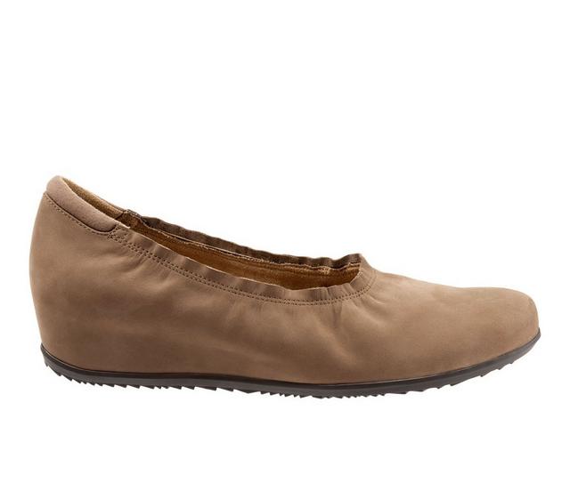 Women's Softwalk Wish Flats in Dk Taupe color