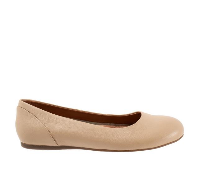 Women's Softwalk Sonoma Flats in Beige color
