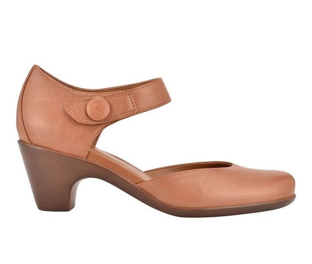 Women's Easy Spirit Clarice Pumps in Brown Leather color