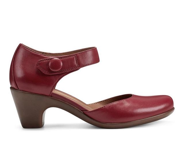 Women's Easy Spirit Clarice Pumps in Red Leather color