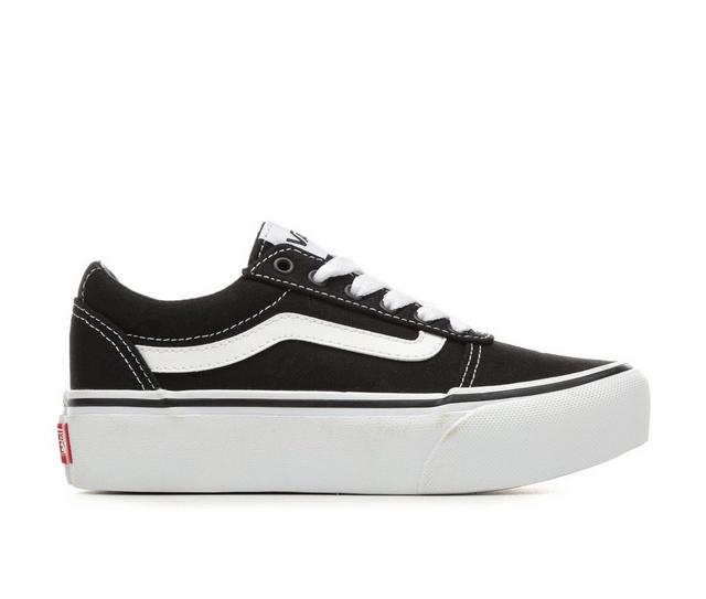 Girls' Vans Little Kid & Big Kid Ward Platform Sneakers in Black/White color