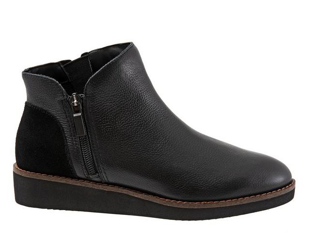Women's Softwalk Wesley Booties in Black color