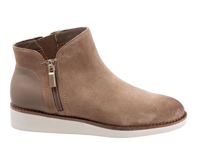 Women's Softwalk Wesley Booties in Stone color
