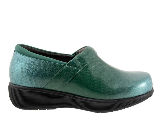 Women's Softwalk Meredith Sport Clogs in Jade Embossed color
