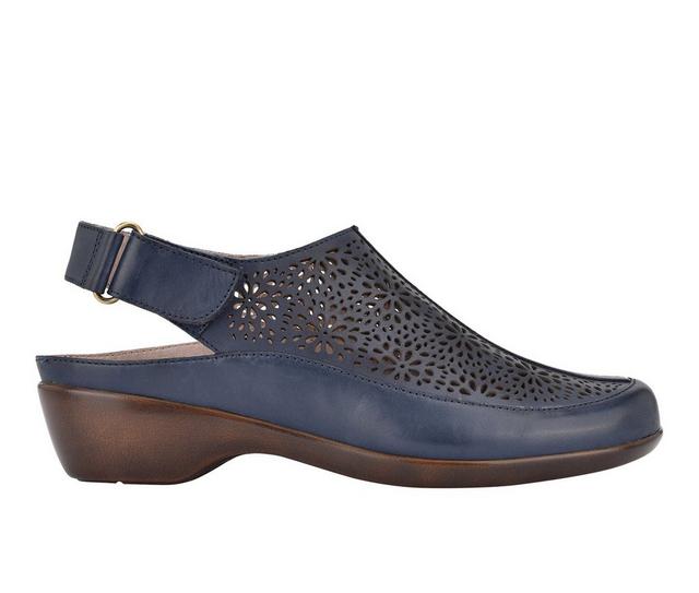 Women's Easy Spirit Dawn Clogs in Dark Blue color