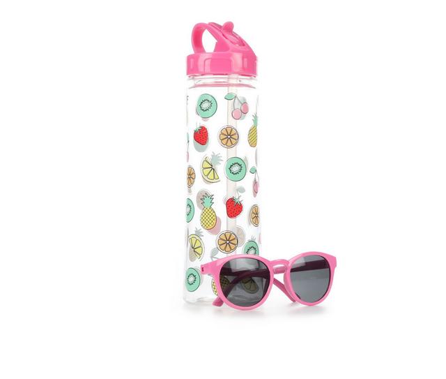 Capelli New York Water Bottle and Sunglasses Set in Pink Combo color