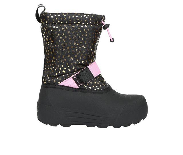 Girls' Northside Little Kid & Big Kid Frosty Winter Boots in Gold Black color