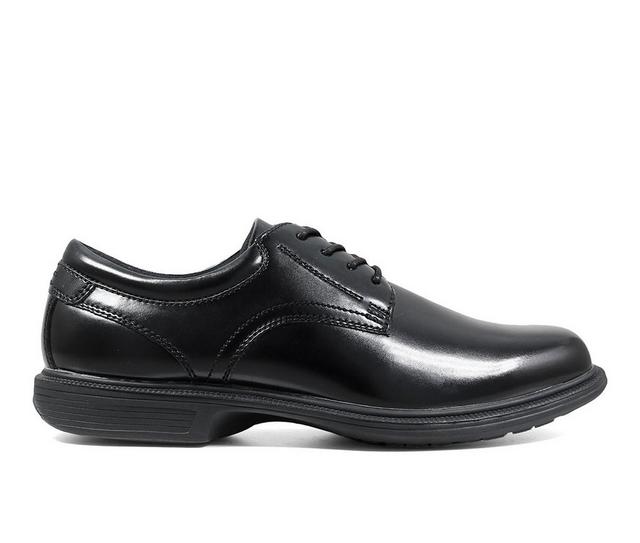 Men's Nunn Bush Baker St. Plain Toe Oxford Dress Shoes in Black color