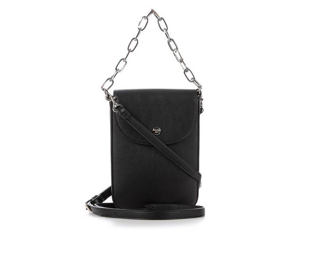 Madden Girl Cell Phone Crossbody Handbag in Black color