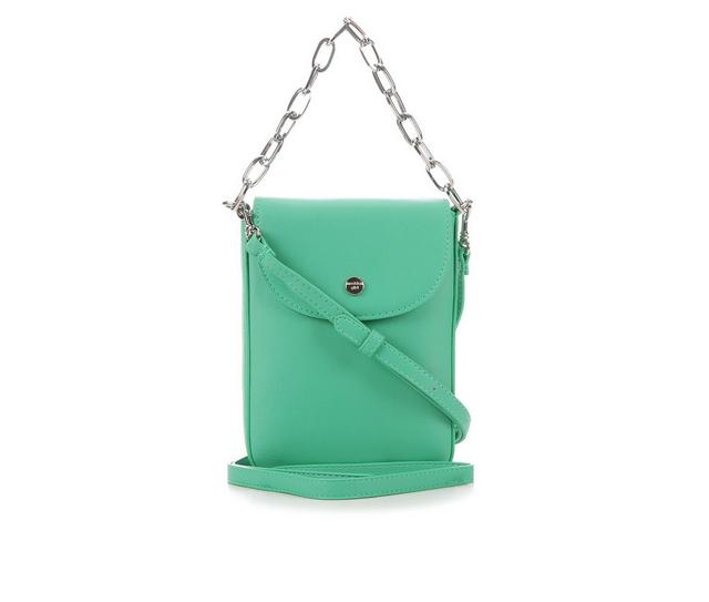 Madden Girl Cell Phone Crossbody Handbag in Green color