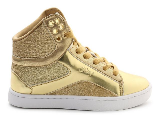Girls' Pastry Toddler & Little Kid Pop Tart Glitter High Top Sneakers in Gold color