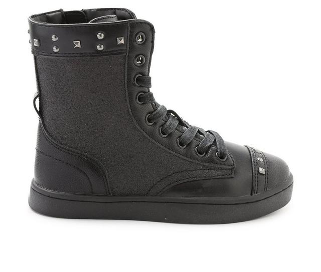 Girls' Pastry Toddler & Little Kid Military Glitz Sneaker Boots in Black/Black color