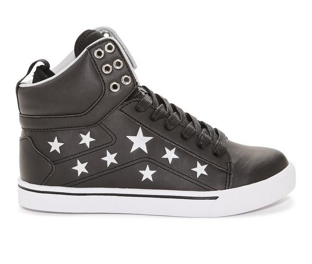 Girls' Pastry Toddler & Little Kid Pop Tart Star High Top Sneakers in Black/Silver color