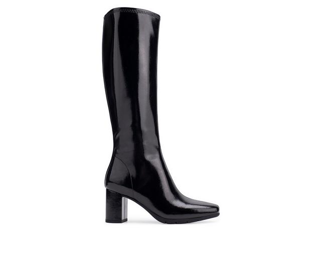 Women's Aerosoles Micah Knee High Boots in Black Patent color