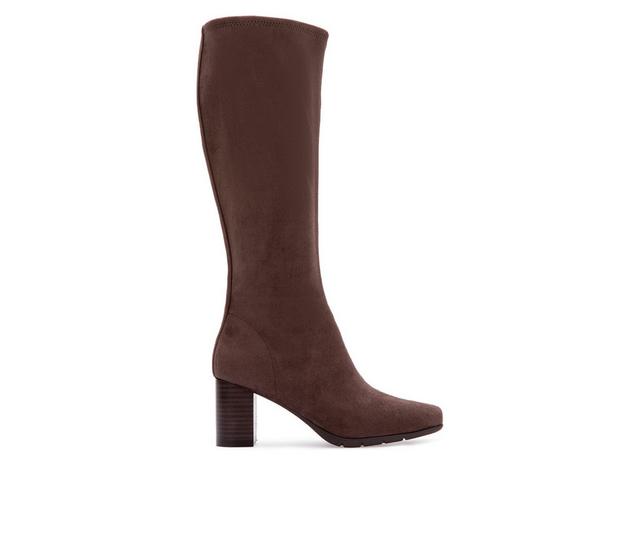 Women's Aerosoles Micah Knee High Boots in Java Faux Suede color