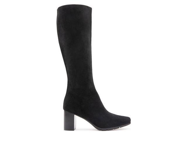 Women's Aerosoles Micah Knee High Boots in Black Fx Suede color