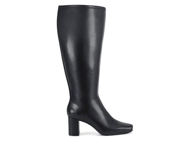 Women's Aerosoles Micah Knee High Boots in Black Wide Calf color