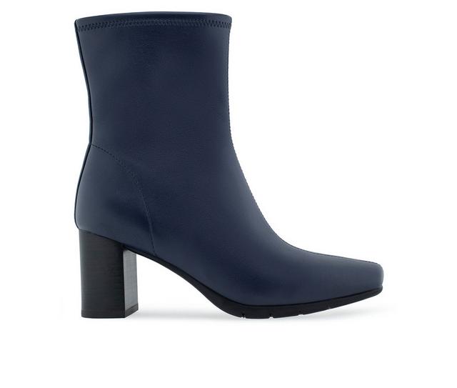 Women's Aerosoles Miley Heeled Booties in Navy color