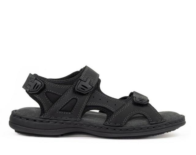 Men's French Shriner Madrid Outdoor Sandals in Black color