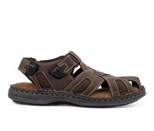Men's French Shriner Amsterdam Outdoor Sandals in Brown color