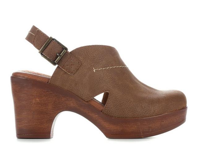 Women's BOC Cecila Heeled Clogs in Brown color