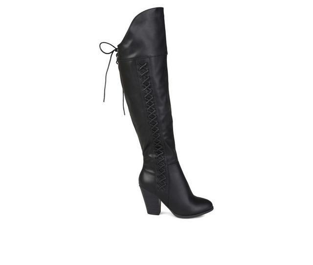 Women's Journee Collection Spritz Over-The-Knee Boots in Black color