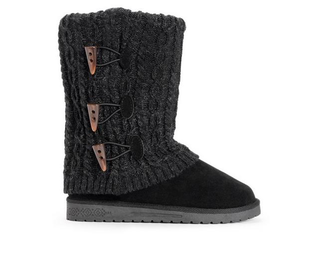 Women's MUK LUKS Cheryl Winter Boots in Jet Black color