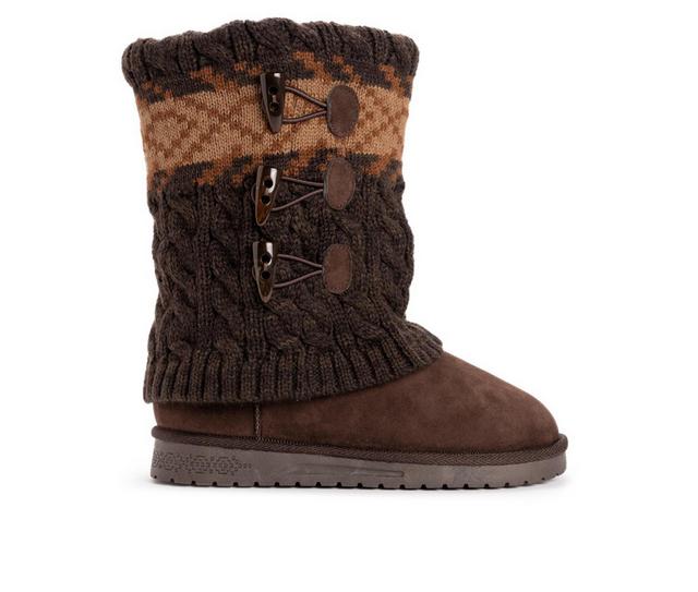 Women's MUK LUKS Cheryl Winter Boots in Java Marl color